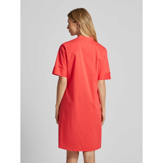 Sukienka Comma, czerwona z dekoltem w literę v casual bawełniana mini 