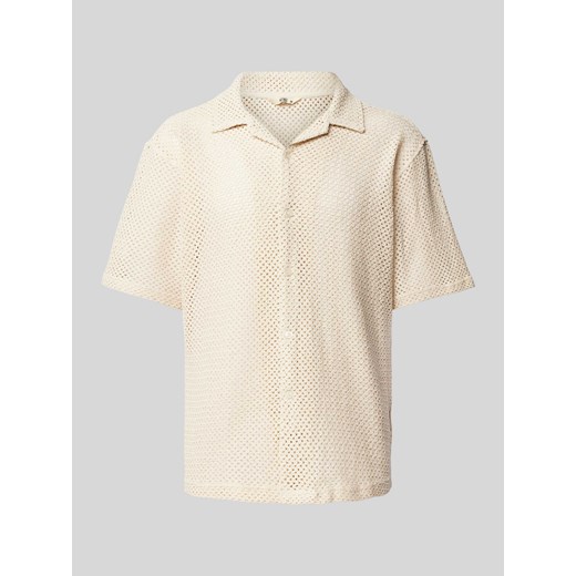 Koszula casualowa o kroju regular fit z ażurowym wzorem model ‘HARRY’ ze sklepu Peek&Cloppenburg  w kategorii Koszule męskie - zdjęcie 172280326