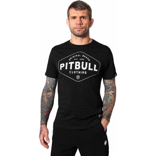 T-shirt męski Pitbull West Coast na wiosnę czarny 