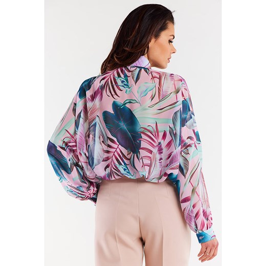 Awama Koszula w kolorze różowym ze wzorem onesize Limango Polska wyprzedaż