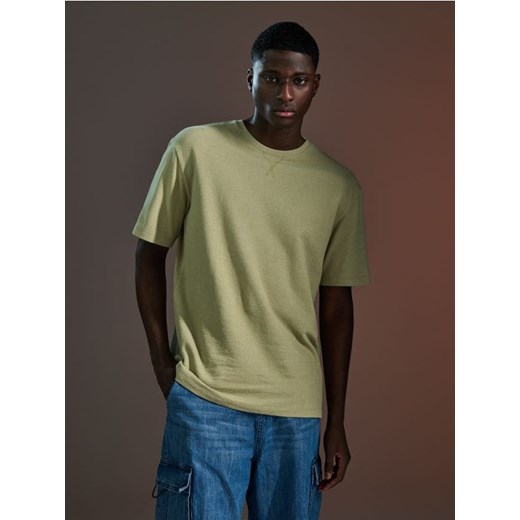 Sinsay - Koszulka bawełniana - zielony ze sklepu Sinsay w kategorii T-shirty męskie - zdjęcie 172282625