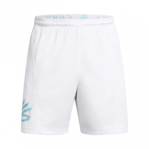Męskie spodenki do koszykówki Under Armour Curry Splash Short - białe ze sklepu Sportstylestory.com w kategorii Spodenki męskie - zdjęcie 172283919