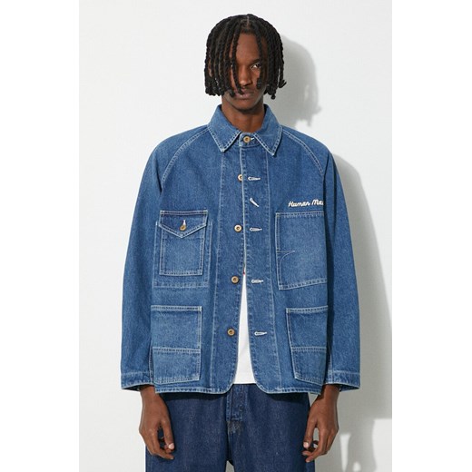 Human Made kurtka jeansowa Denim Coverall Jacket męska kolor granatowy przejściowa HM27JK017 ze sklepu PRM w kategorii Kurtki męskie - zdjęcie 172284956