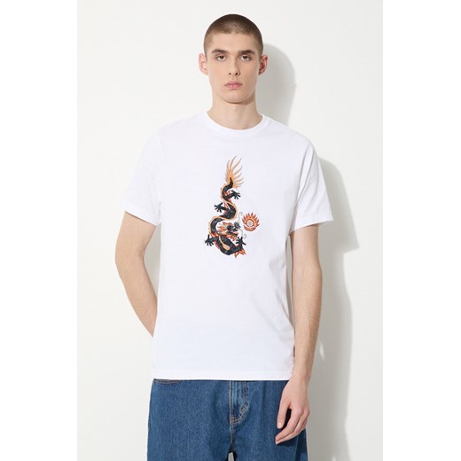 Maharishi t-shirt bawełniany Original Dragon męski kolor biały z aplikacją 5125.WHITE ze sklepu PRM w kategorii T-shirty męskie - zdjęcie 172285128