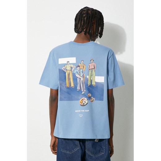 Filling Pieces t-shirt bawełniany Games Harbour kolor niebieski z nadrukiem 74434030627 ze sklepu PRM w kategorii T-shirty męskie - zdjęcie 172285166