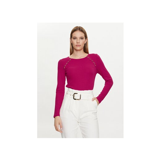 Morgan Bluzka 241-TMILIE Różowy Slim Fit ze sklepu MODIVO w kategorii Bluzki damskie - zdjęcie 172288418