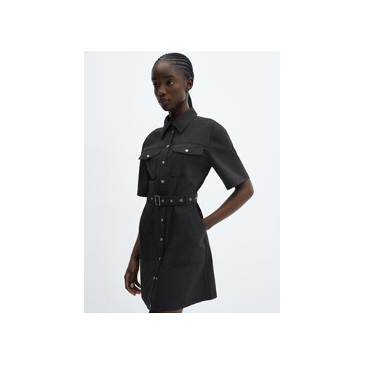 Mango Sukienka koszulowa Corintio 67035741 Czarny Regular Fit ze sklepu MODIVO w kategorii Sukienki - zdjęcie 172288437