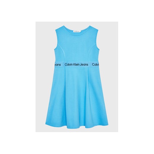 Calvin Klein Jeans Sukienka codzienna Logo Tape IG0IG01960 Niebieski Regular Fit ze sklepu MODIVO w kategorii Sukienki dziewczęce - zdjęcie 172288625