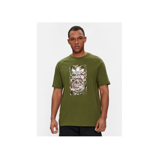 adidas T-Shirt Camo Tongue IS0248 Khaki Regular Fit ze sklepu MODIVO w kategorii T-shirty męskie - zdjęcie 172288779