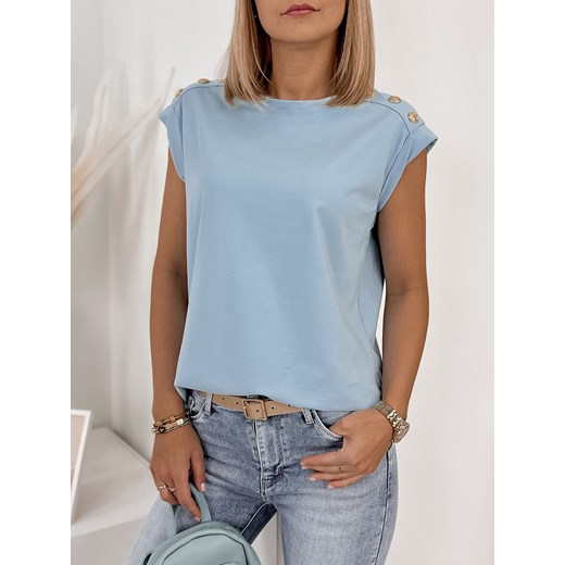 bluzka gabrielle błękitna uni ze sklepu UBRA w kategorii Bluzki damskie - zdjęcie 172291459