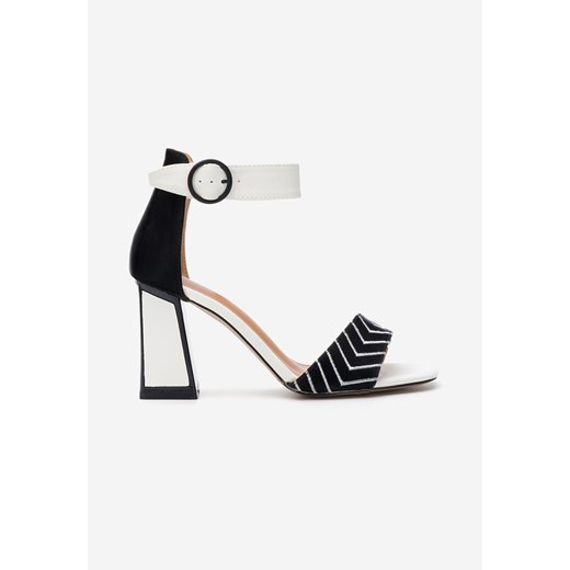 Czarne sandały damskie na słupku Emina Zapatos 37 promocja Zapatos