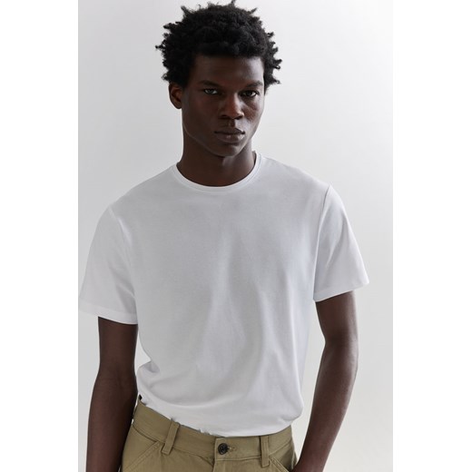 H & M - T-shirt COOLMAX Slim Fit - Biały ze sklepu H&M w kategorii T-shirty męskie - zdjęcie 172292375