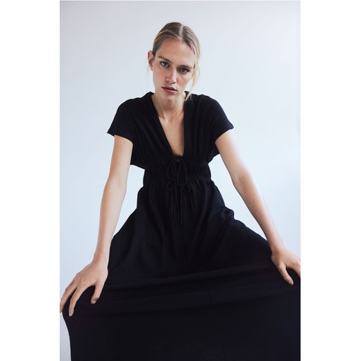 H & M - Sukienka z wiązaniem - Czarny ze sklepu H&M w kategorii Sukienki - zdjęcie 172292405