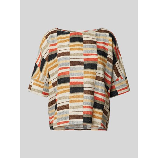 Lniana bluzka ze wzorem na całej powierzchni ze sklepu Peek&Cloppenburg  w kategorii Bluzki damskie - zdjęcie 172292455