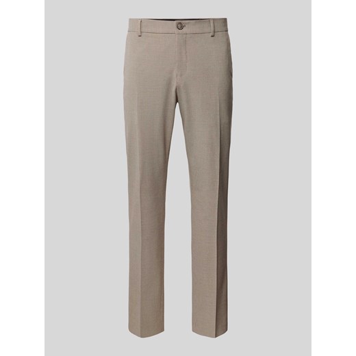 Spodnie do garnituru o kroju slim fit ze wzorem w pepitkę model ‘LIAM’ ze sklepu Peek&Cloppenburg  w kategorii Spodnie męskie - zdjęcie 172292489