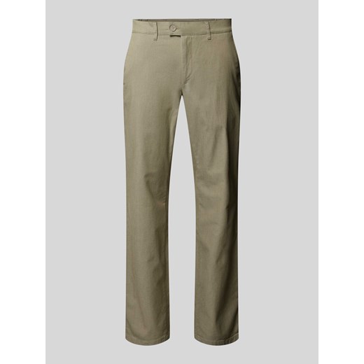 Spodnie materiałowe z guzikiem i zamkiem błyskawicznym model ‘THILO’ ze sklepu Peek&Cloppenburg  w kategorii Spodnie męskie - zdjęcie 172292508