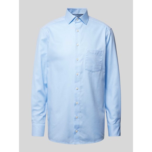 Koszula biznesowa o kroju modern fit z kołnierzykiem typu kent model ‘Bergamo’ ze sklepu Peek&Cloppenburg  w kategorii Koszule męskie - zdjęcie 172292537
