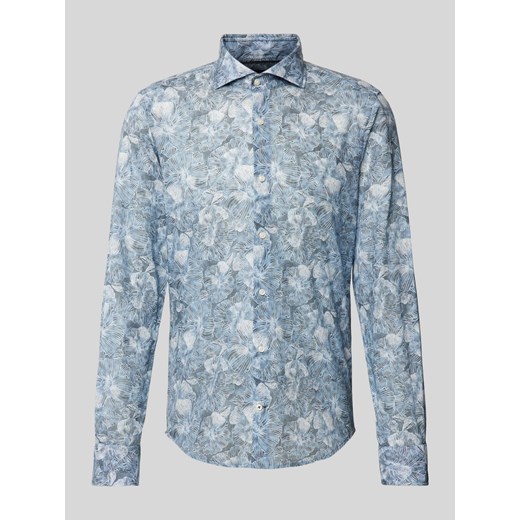Koszula casualowa o kroju slim fit z nadrukiem na całej powierzchni ze sklepu Peek&Cloppenburg  w kategorii Koszule męskie - zdjęcie 172292538