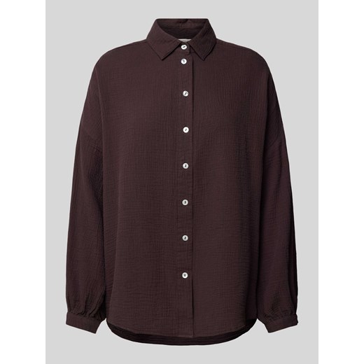 Bluzka koszulowa z fakturowanym wzorem ze sklepu Peek&Cloppenburg  w kategorii Koszule damskie - zdjęcie 172292855