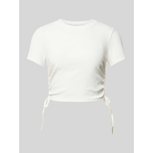 T-shirt krótki z wiązanymi detalami model ‘AMY’ ze sklepu Peek&Cloppenburg  w kategorii Bluzki damskie - zdjęcie 172293047