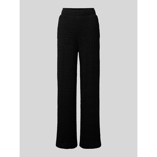 Spodnie o kroju regular fit z fakturowanym wzorem ze sklepu Peek&Cloppenburg  w kategorii Spodnie damskie - zdjęcie 172293079