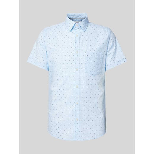 Koszula casualowa o kroju slim fit z rękawem o dł. 1/2 ze sklepu Peek&Cloppenburg  w kategorii Koszule męskie - zdjęcie 172293106
