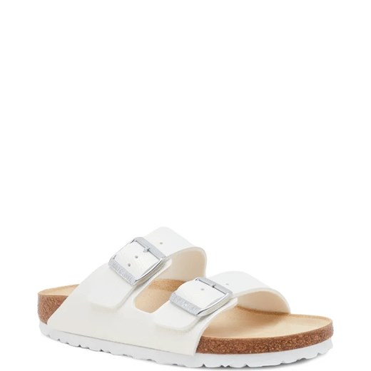 Birkenstock Klapki Arizona BF Shiny Lizard | z dodatkiem skóry 40 Gomez Fashion Store