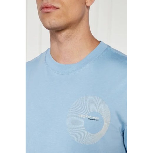 Calvin Klein t-shirt męski niebieski letni z krótkimi rękawami