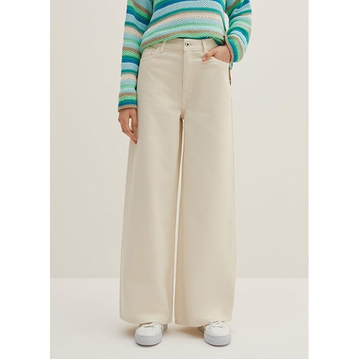 STEFANEL Spodnie w kolorze kremowym ze sklepu Limango Polska w kategorii Spodnie damskie - zdjęcie 172295799