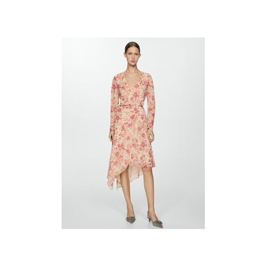 Mango Sukienka letnia Clari 67027929 Różowy Regular Fit ze sklepu MODIVO w kategorii Sukienki - zdjęcie 172296475
