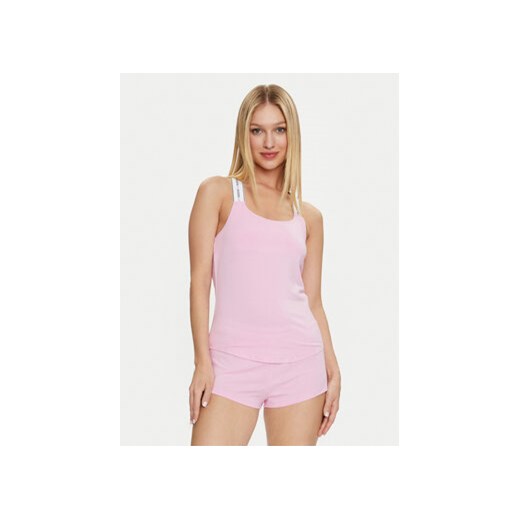 Guess Piżama Carrie O3RX04 KBBU1 Różowy Regular Fit ze sklepu MODIVO w kategorii Piżamy damskie - zdjęcie 172296527
