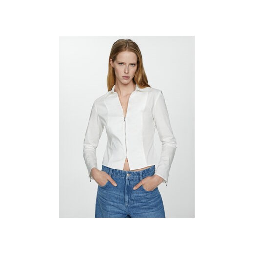 Mango Koszula Herita 67007126 Biały Slim Fit ze sklepu MODIVO w kategorii Koszule damskie - zdjęcie 172296538