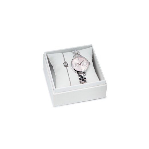 Liu Jo Zestaw zegarek i bransoletka Couple Plus TLJ2038 Srebrny ze sklepu MODIVO w kategorii Zegarki - zdjęcie 172296626