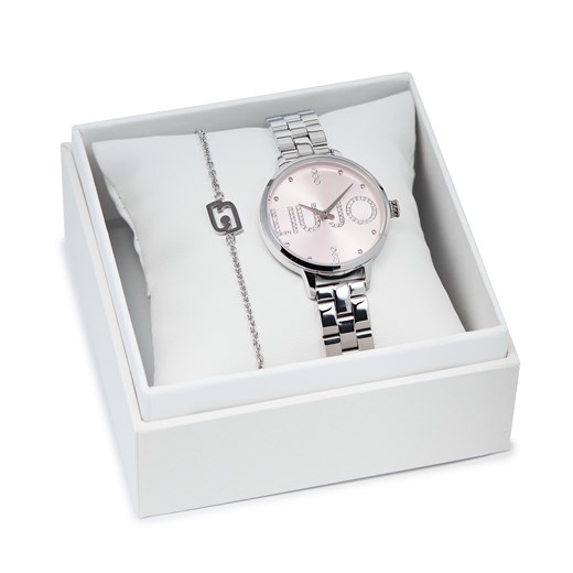 Zestaw zegarek i bransoletka Liu Jo Couple Plus TLJ2038 Srebrny ze sklepu eobuwie.pl w kategorii Zegarki - zdjęcie 172298385