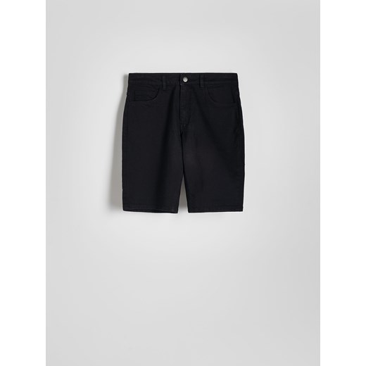 Reserved - Jeansowe szorty slim fit - czarny ze sklepu Reserved w kategorii Spodenki męskie - zdjęcie 172300836