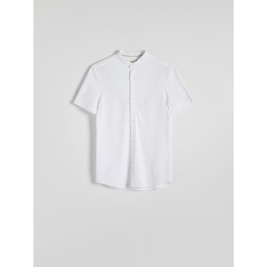Reserved - Koszula slim fit ze stójką - biały ze sklepu Reserved w kategorii Koszule męskie - zdjęcie 172300999