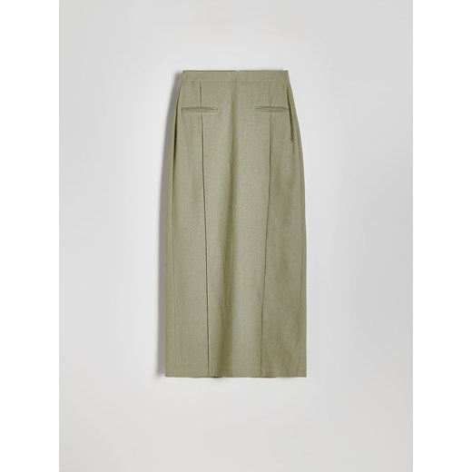 Reserved - Spódnica midi - zielony ze sklepu Reserved w kategorii Spódnice - zdjęcie 172301047