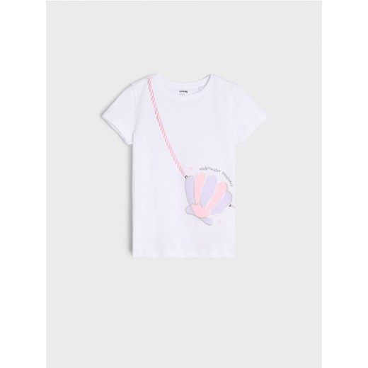 Sinsay - Koszulka z nadrukiem - biały ze sklepu Sinsay w kategorii Bluzki dziewczęce - zdjęcie 172301469