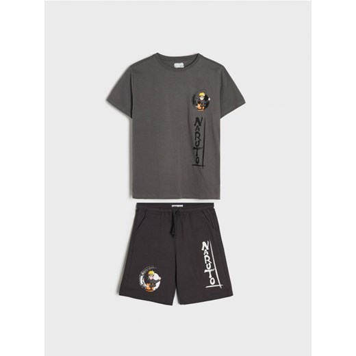 Sinsay - Komplet: koszulka i szorty Naruto - szary ze sklepu Sinsay w kategorii Komplety chłopięce - zdjęcie 172301517
