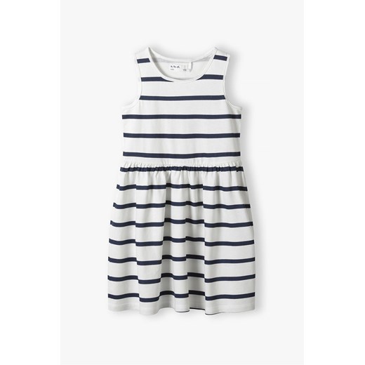 Sukienka na lato - biała w granatowe paski - 5.10.15. ze sklepu 5.10.15 w kategorii Sukienki dziewczęce - zdjęcie 172301927