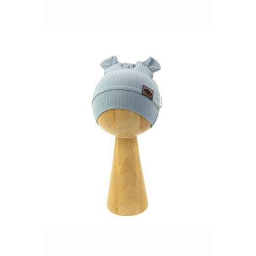 Bawełniana czapka chłopięca z uszkami w kolorze niebieskim ze sklepu 5.10.15 w kategorii Czapki dziecięce - zdjęcie 172301946