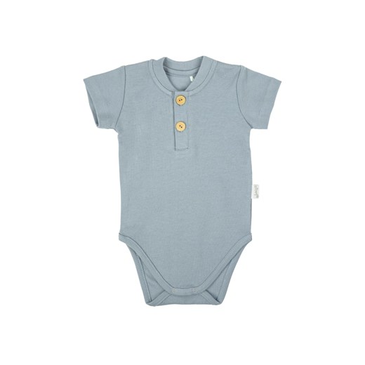 Bawełniane body chłopięce z krótkim rękawem w kolorze niebieskim ze sklepu 5.10.15 w kategorii Body niemowlęce - zdjęcie 172302025