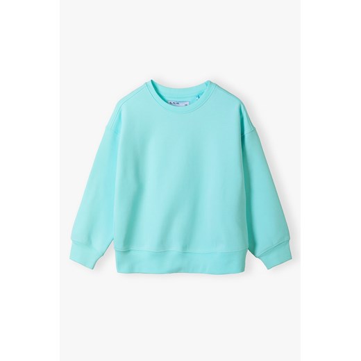 Bluza dresowa z miękkiej dzianiny - niebieska - 5.10.15. ze sklepu 5.10.15 w kategorii Bluzy dziewczęce - zdjęcie 172302056