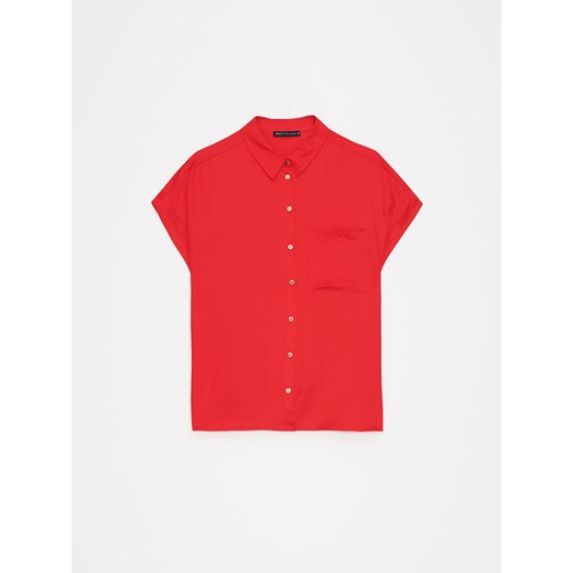 Mohito - Czerwona koszula z krótkim rękawem - czerwony ze sklepu Mohito w kategorii Koszule damskie - zdjęcie 172302737