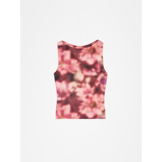 Mohito - Prążkowana wzorzysta bluzka - różowy ze sklepu Mohito w kategorii Bluzki damskie - zdjęcie 172302818