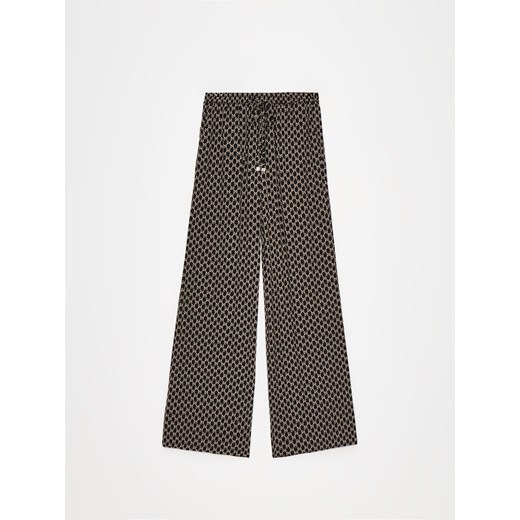 Mohito - Wzorzyste spodnie z wiskozy - czarny ze sklepu Mohito w kategorii Spodnie damskie - zdjęcie 172302895