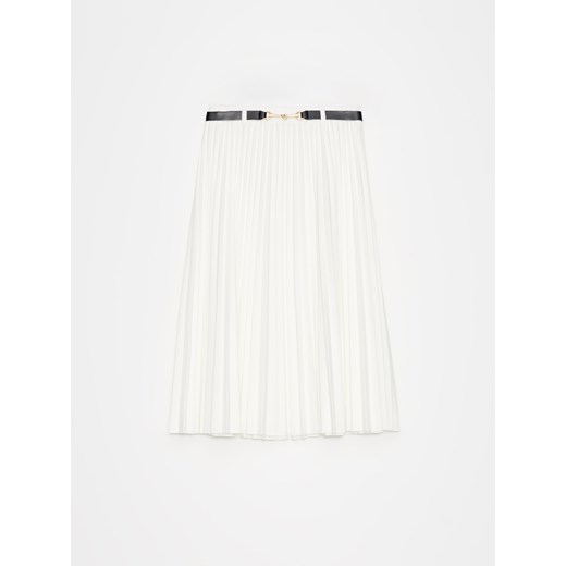 Mohito - Plisowana spódnica midi - biały ze sklepu Mohito w kategorii Spódnice - zdjęcie 172302905
