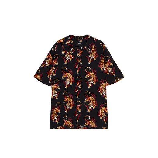 Cropp - Koszula ze zwierzęcym printem - czarny ze sklepu Cropp w kategorii Koszule męskie - zdjęcie 172303045