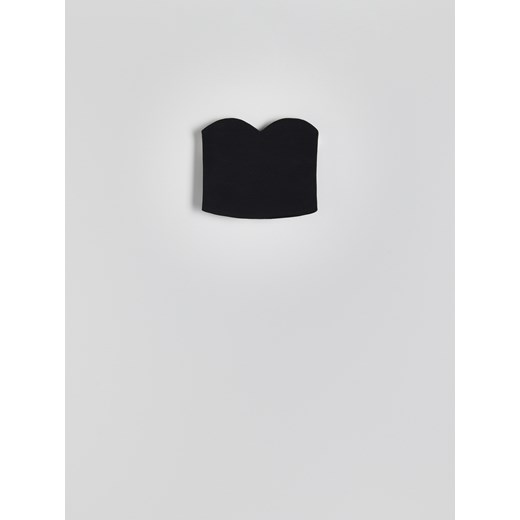 Reserved - Dzianinowy top - czarny ze sklepu Reserved w kategorii Bluzki damskie - zdjęcie 172303557
