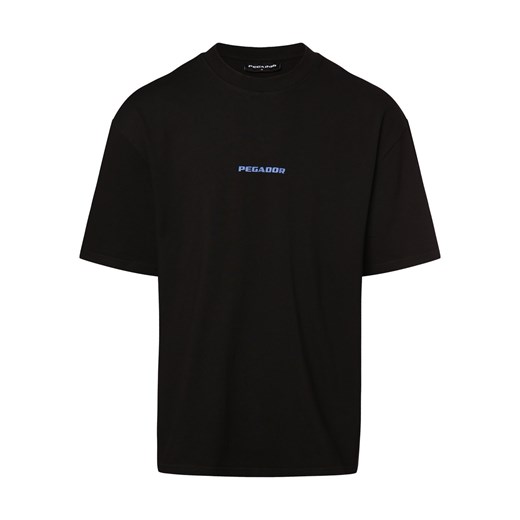 PEGADOR Koszulka męska Mężczyźni Bawełna czarny jednolity ze sklepu vangraaf w kategorii T-shirty męskie - zdjęcie 172303775